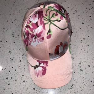 Satin, floral, baseball hat